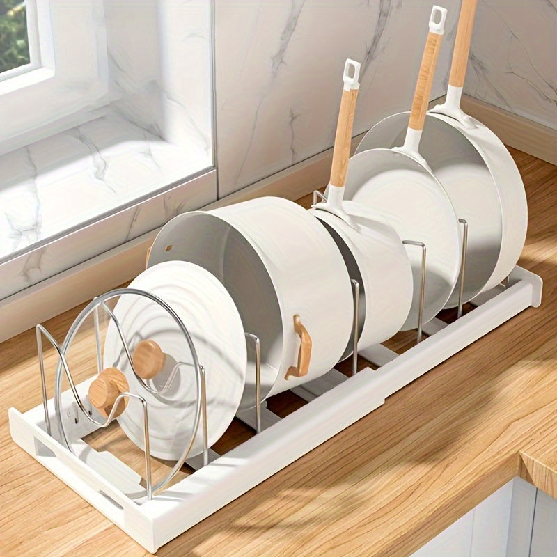 1pc Adjustable Multi-Purpose Pot Organizer Rack - Expandable