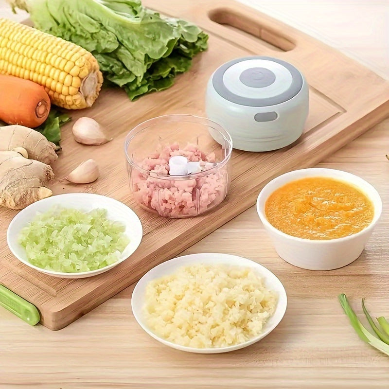 1pc 8.45 Oz Cordless Portable Electric Food Chopper: Mini Electric Garlic Chopper