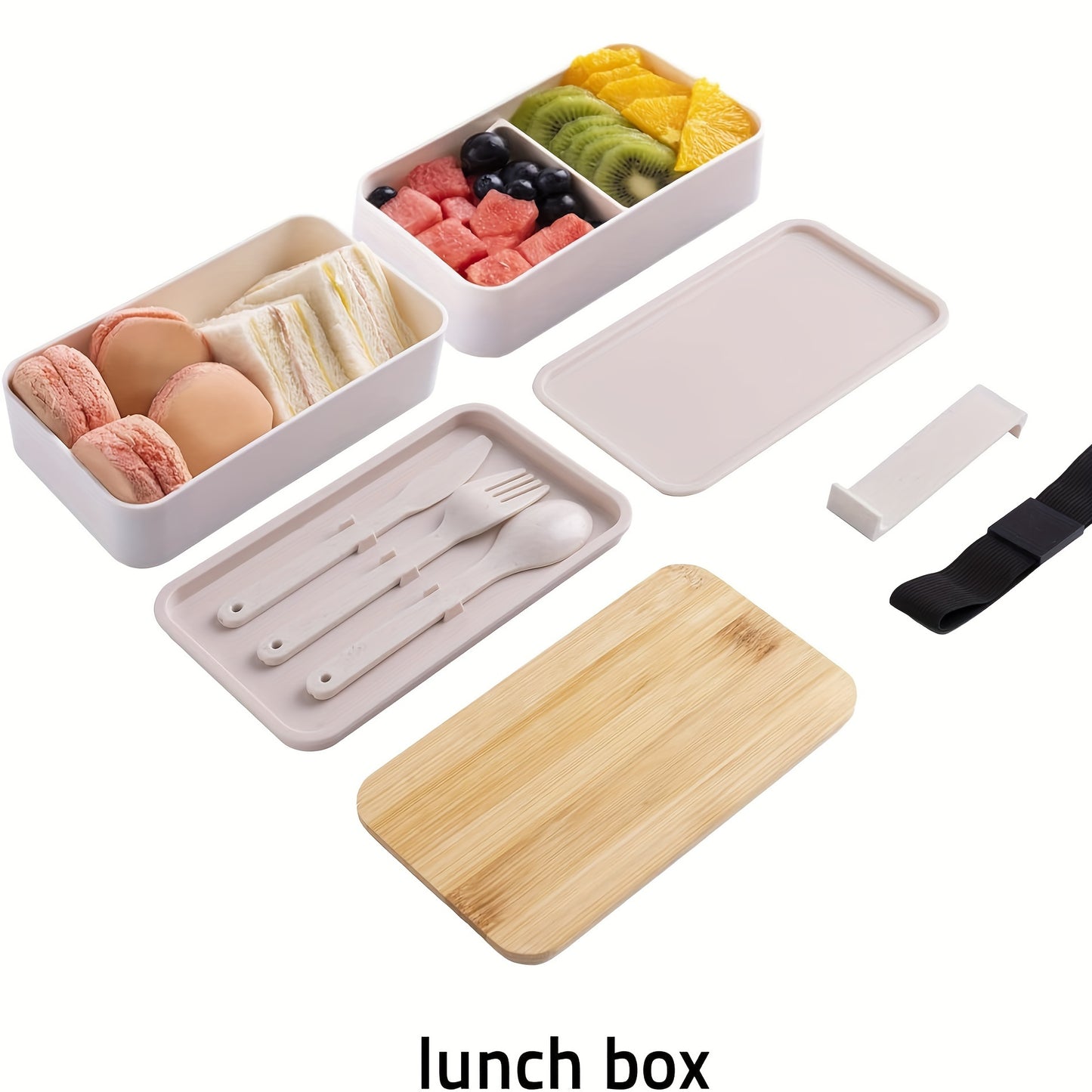 Double Layer Bento with Thermal Bag Lunch Box Suit