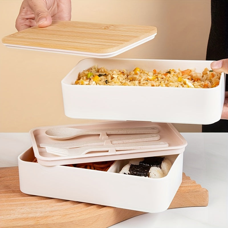 Double Layer Bento with Thermal Bag Lunch Box Suit