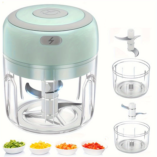 1pc 8.45 Oz Cordless Portable Electric Food Chopper: Mini Electric Garlic Chopper