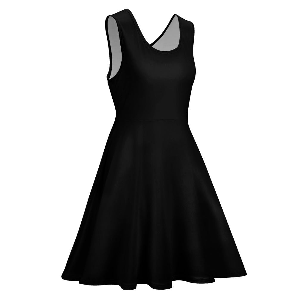 Women's Round Neck Sleeveless Big Hem Dress