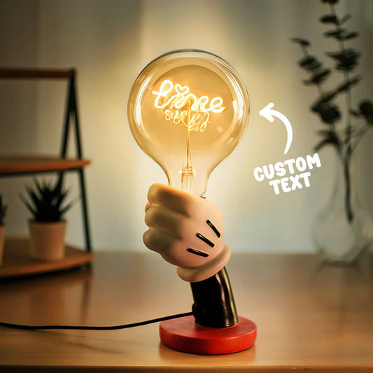 Custom Text Vintage Edison Led Filament Modeling Lamp Soft Light Bulbs Decorative Warm Yellow Light Led