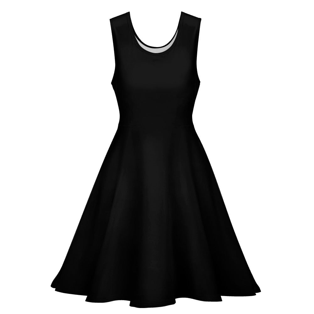 Women's Round Neck Sleeveless Big Hem Dress