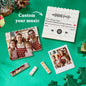 Personalized Building Brick Puzzle Photo Block Christmas Ornament