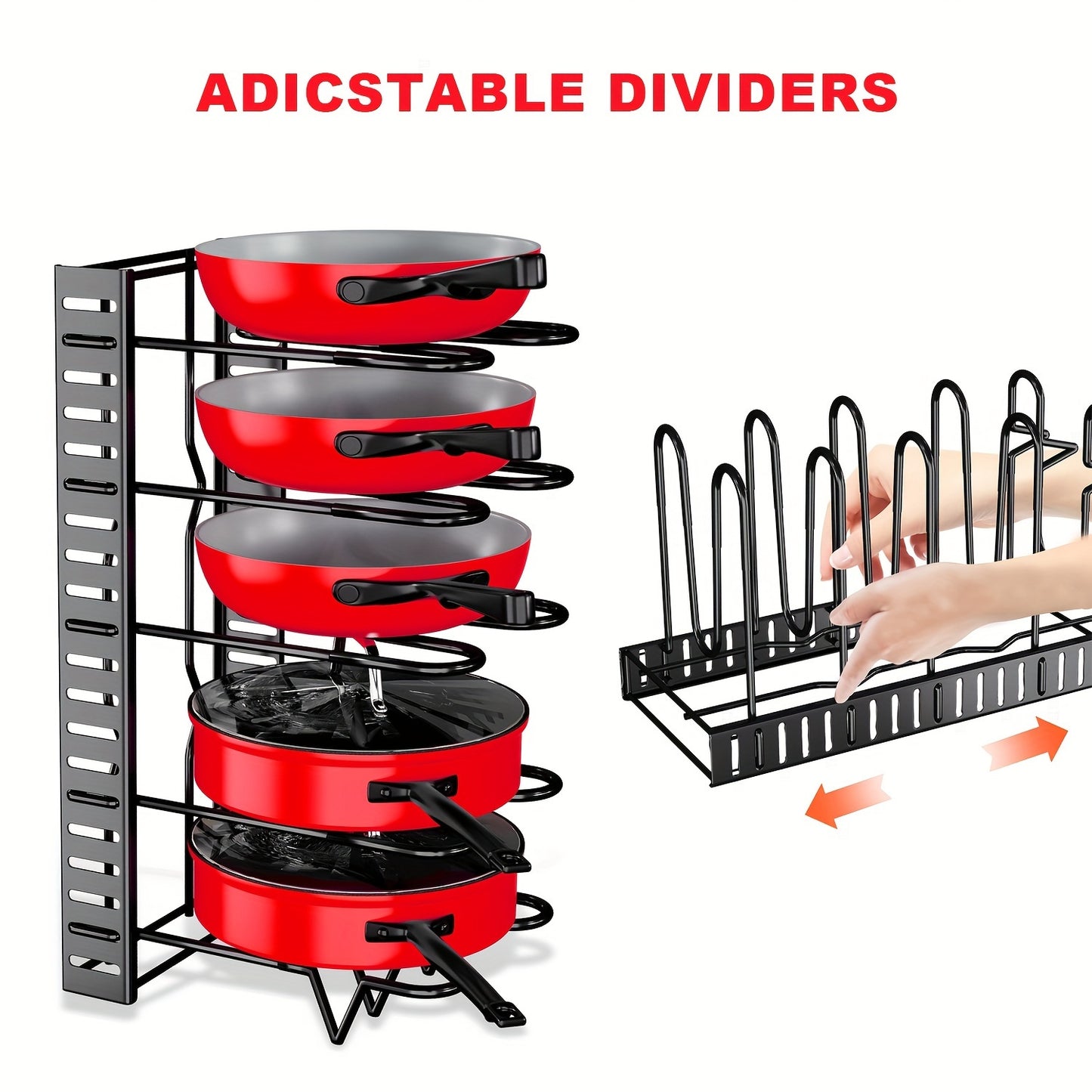 8-Tier Heavy Duty Pot Rack Organizer